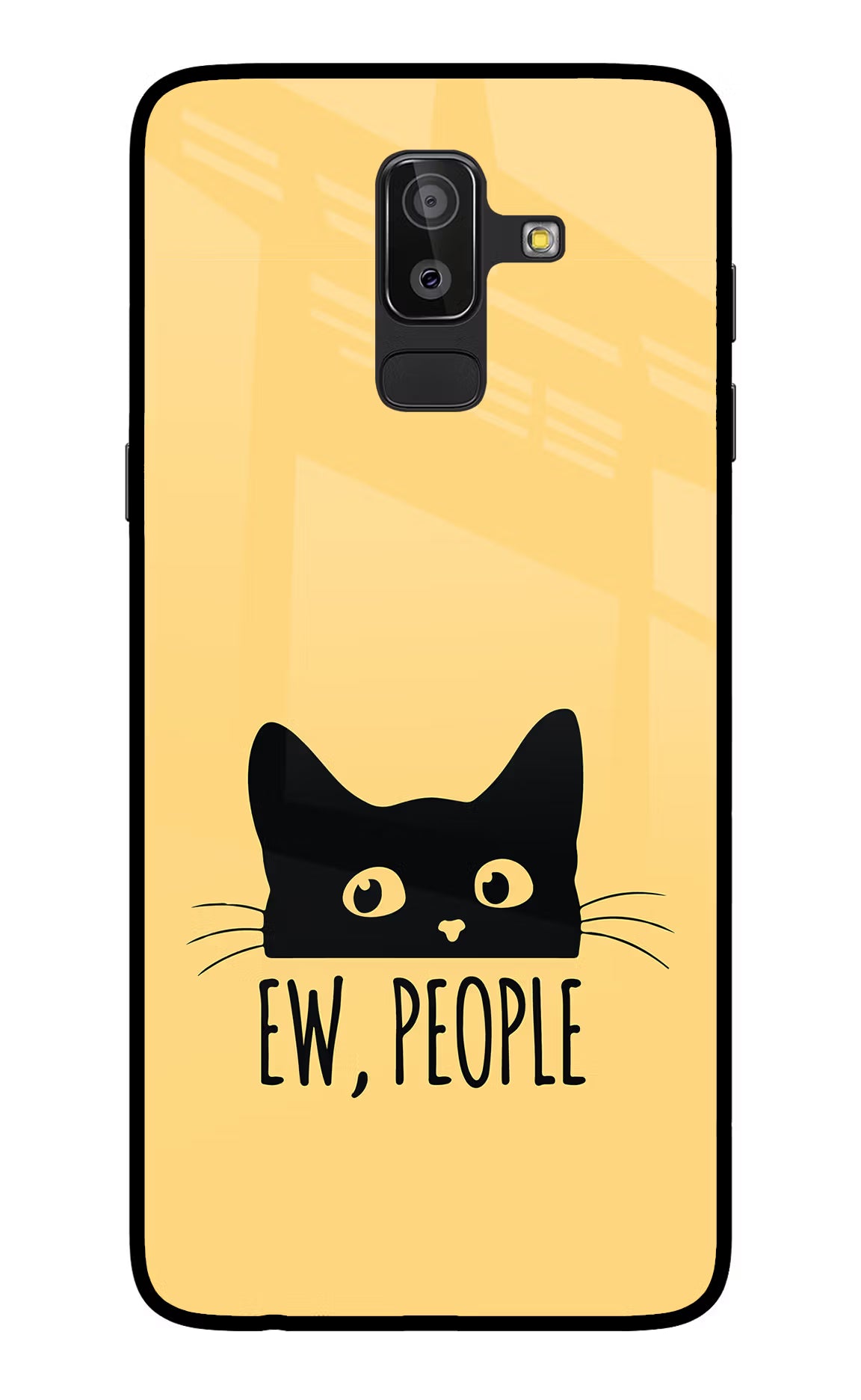 Ew People Catitude Samsung On8 2018 Glass Case Back Cover by Casekaro