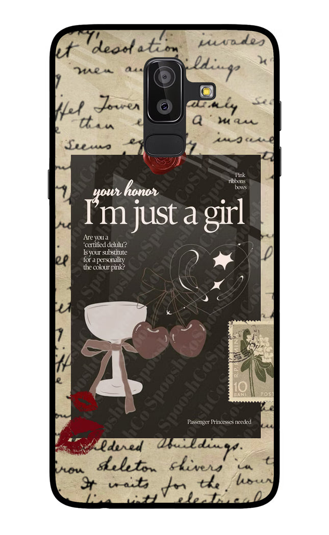 I am just a girl Samsung On8 2018 Glass Case