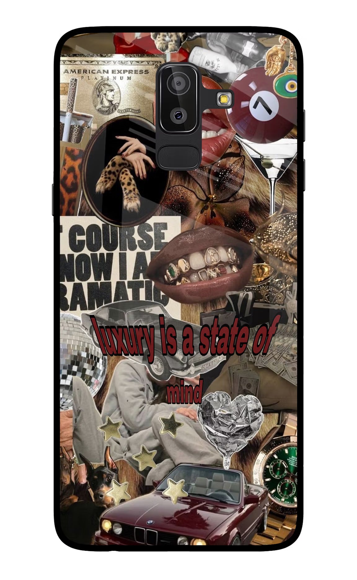 Luxury Samsung On8 2018 Glass Case