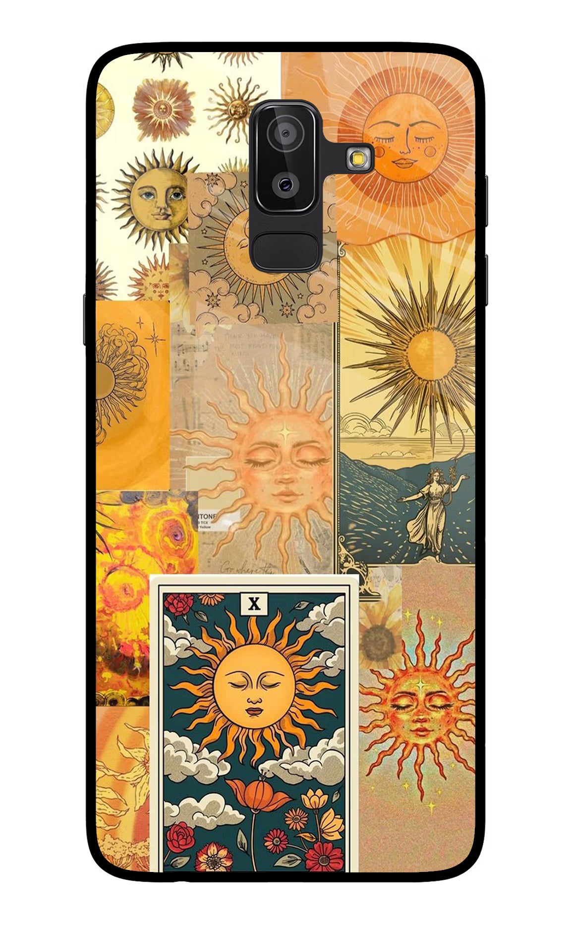 Sun Samsung On8 2018 Glass Case Back Cover by Casekaro