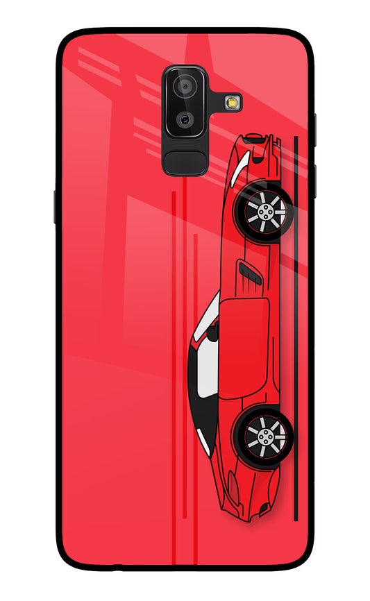 Red Velocity Samsung On8 2018 Glass Case