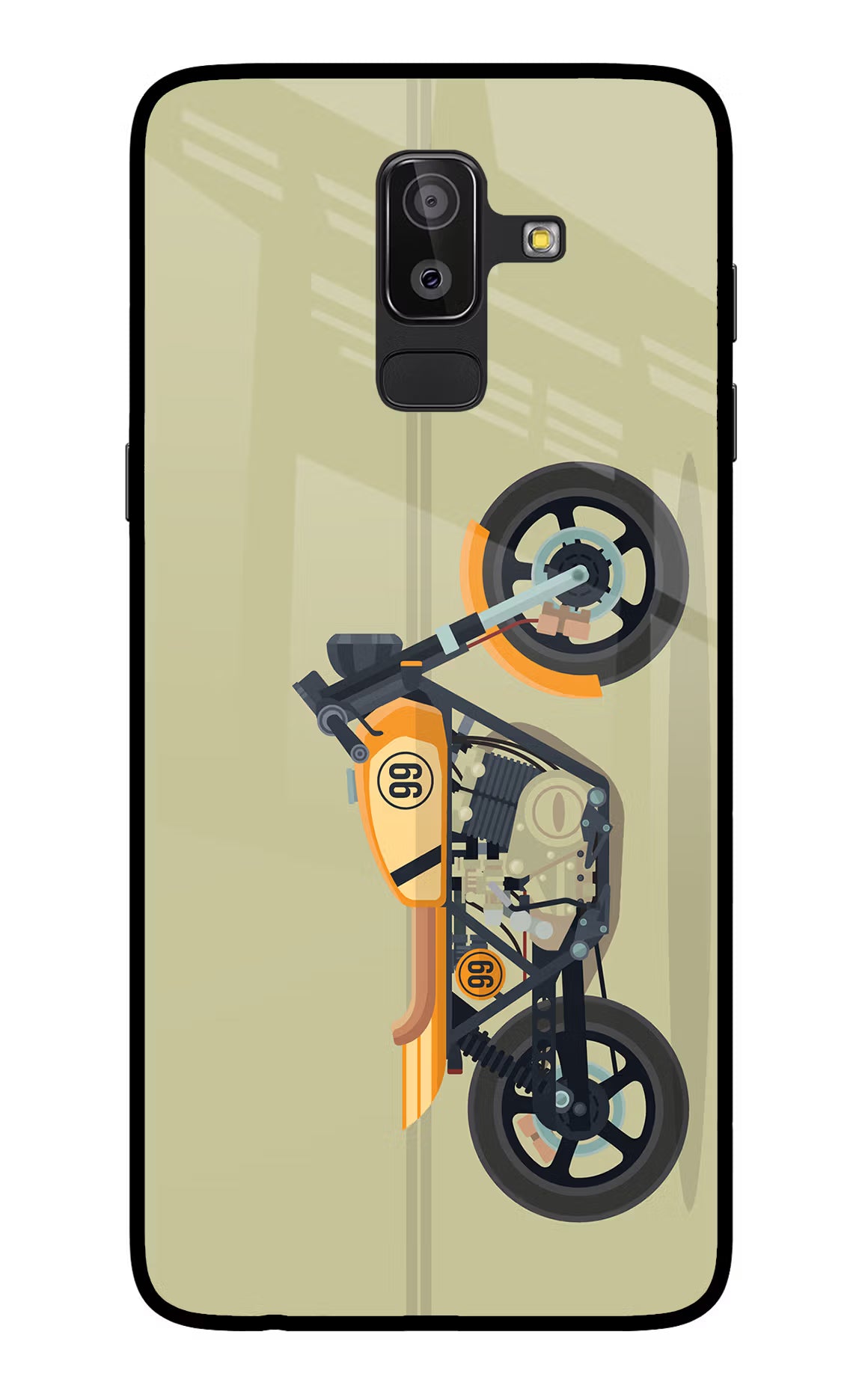 Vertical Speedster Samsung On8 2018 Glass Case