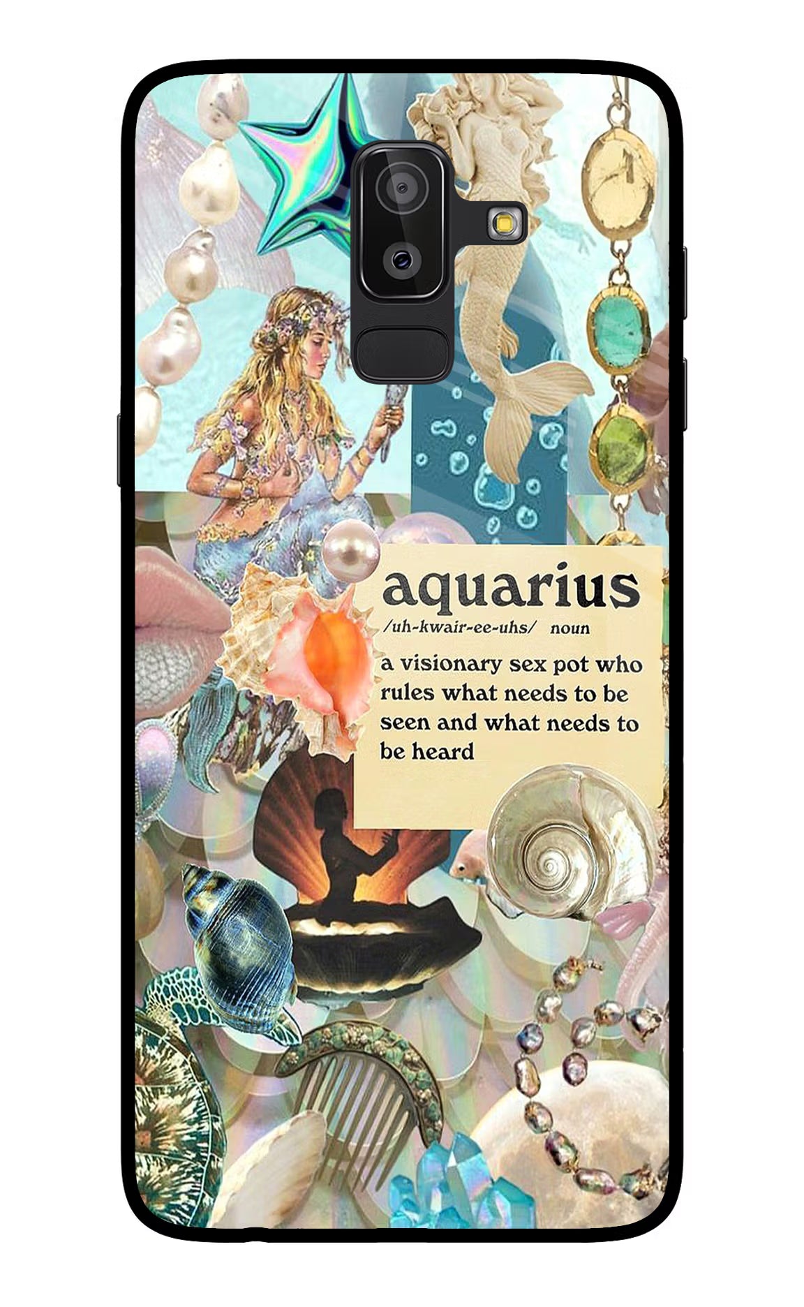 Aquarius Zodiac Samsung On8 2018 Glass Case