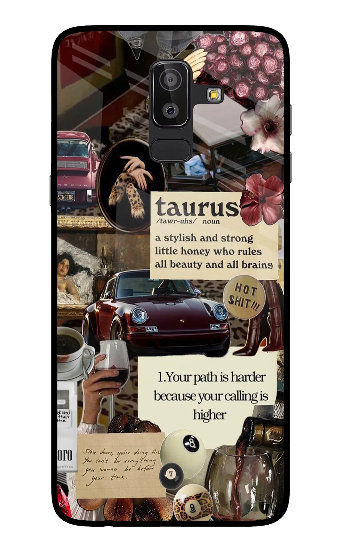 Taurus Zodiac Samsung On8 2018 Glass Case Back Cover by Casekaro