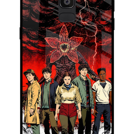 Ordinary Things Characters Samsung On8 2018 Glass Case Back Cover by Casekaro