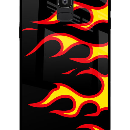 Side Sweep Flames Samsung On8 2018 Glass Case