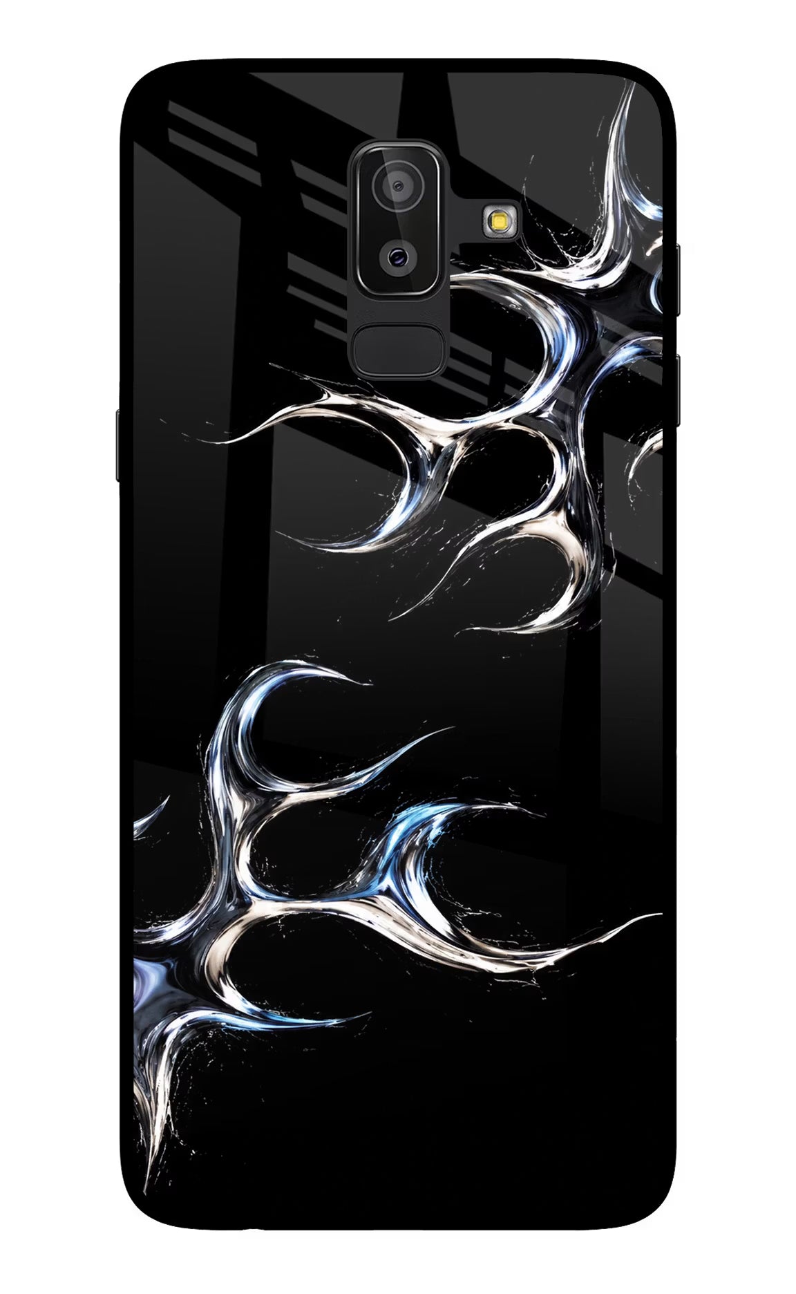 Chrome Tribal Samsung On8 2018 Glass Case Back Cover by Casekaro