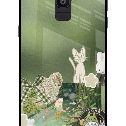 Aesthetic anime Samsung On8 2018 Glass Case