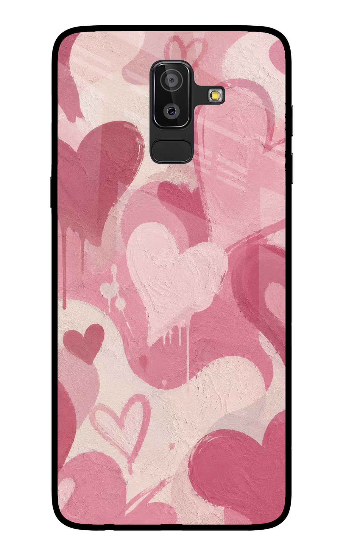Hearty case Samsung On8 2018 Glass Case Back Cover by Casekaro