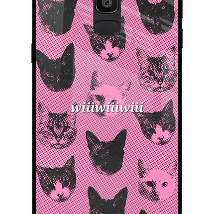 Pink Cats Samsung On8 2018 Glass Case