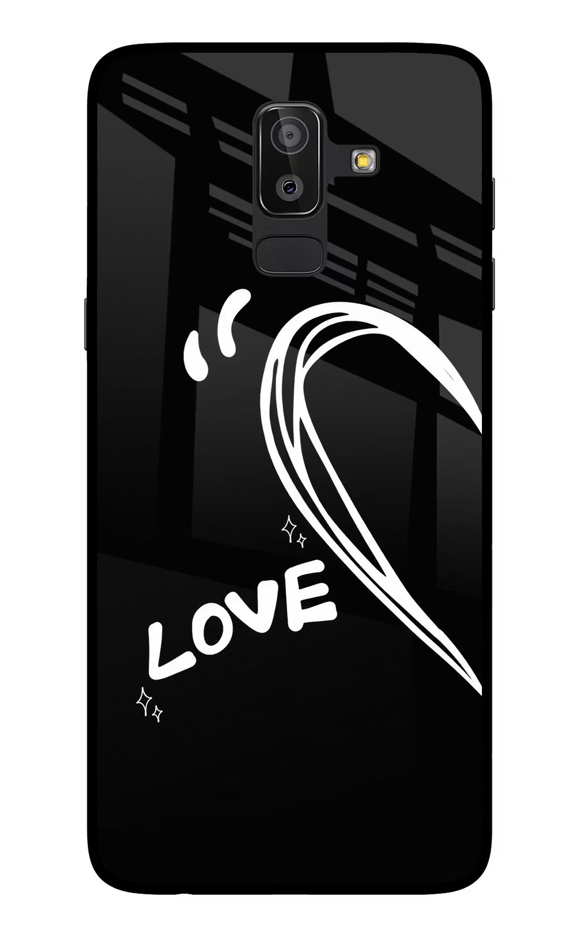 Love Line Samsung On8 2018 Glass Case