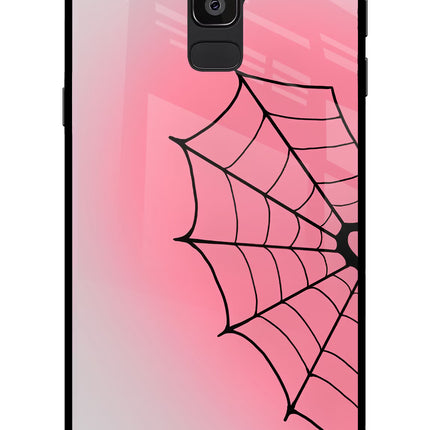 Pink Web Samsung On8 2018 Glass Case