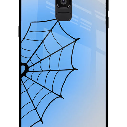 Blue Web Samsung On8 2018 Glass Case