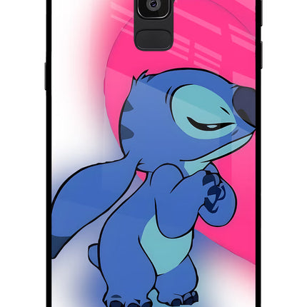 Stitch Hug Samsung On8 2018 Glass Case