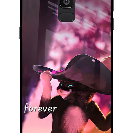 Forever Cat Samsung On8 2018 Glass Case