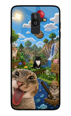 Minecraft Cat Chaos Samsung On8 2018 Glass Case