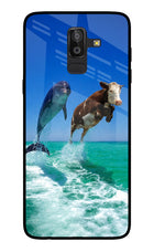 Dolphin vs Cow Samsung On8 2018 Glass Case
