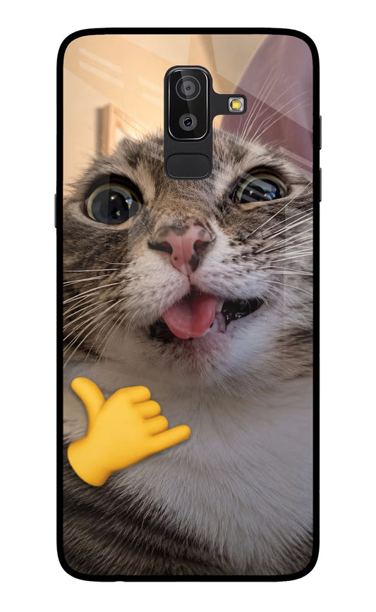 Silly Cat Call Samsung On8 2018 Glass Case