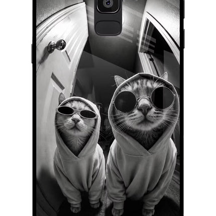 Hood Cats Samsung On8 2018 Glass Case