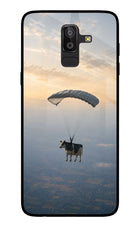 Skydiving Cow Samsung On8 2018 Glass Case