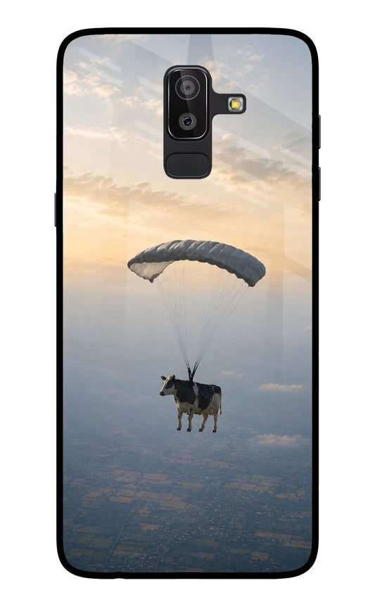 Skydiving Cow Samsung On8 2018 Glass Case