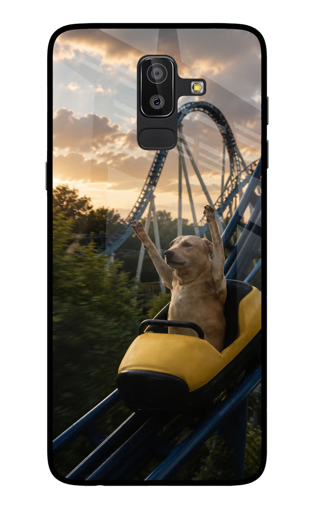 Rollercoaster Dog Samsung On8 2018 Glass Case