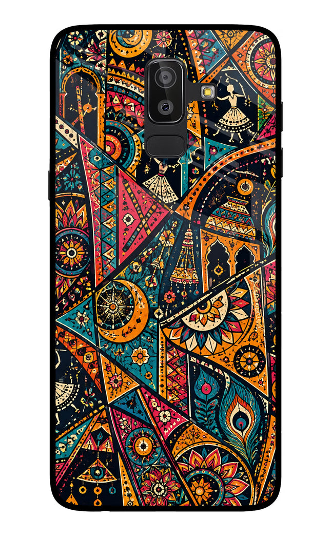 Folk Print Samsung On8 2018 Glass Case