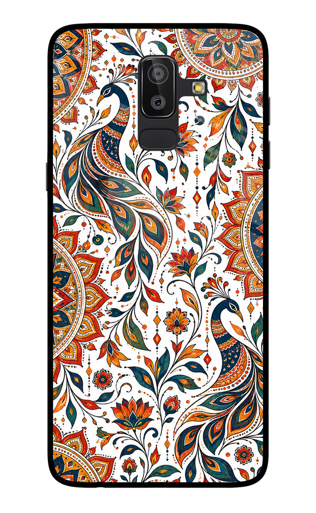 White Mayura Samsung On8 2018 Glass Case