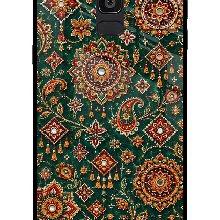 Green Pataka Samsung On8 2018 Glass Case