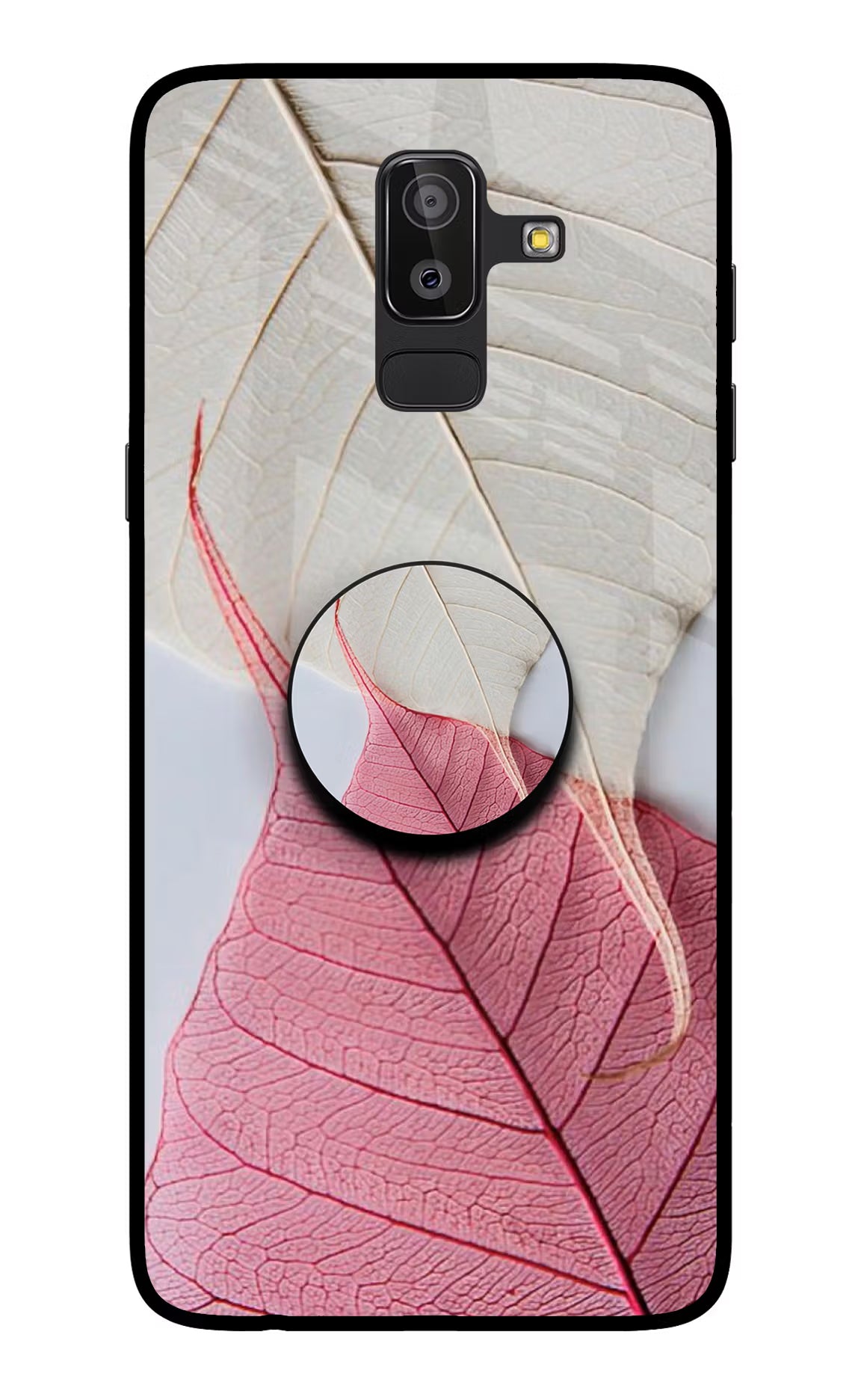 White Pink Leaf Samsung On8 2018 Pop Case by Casekaro