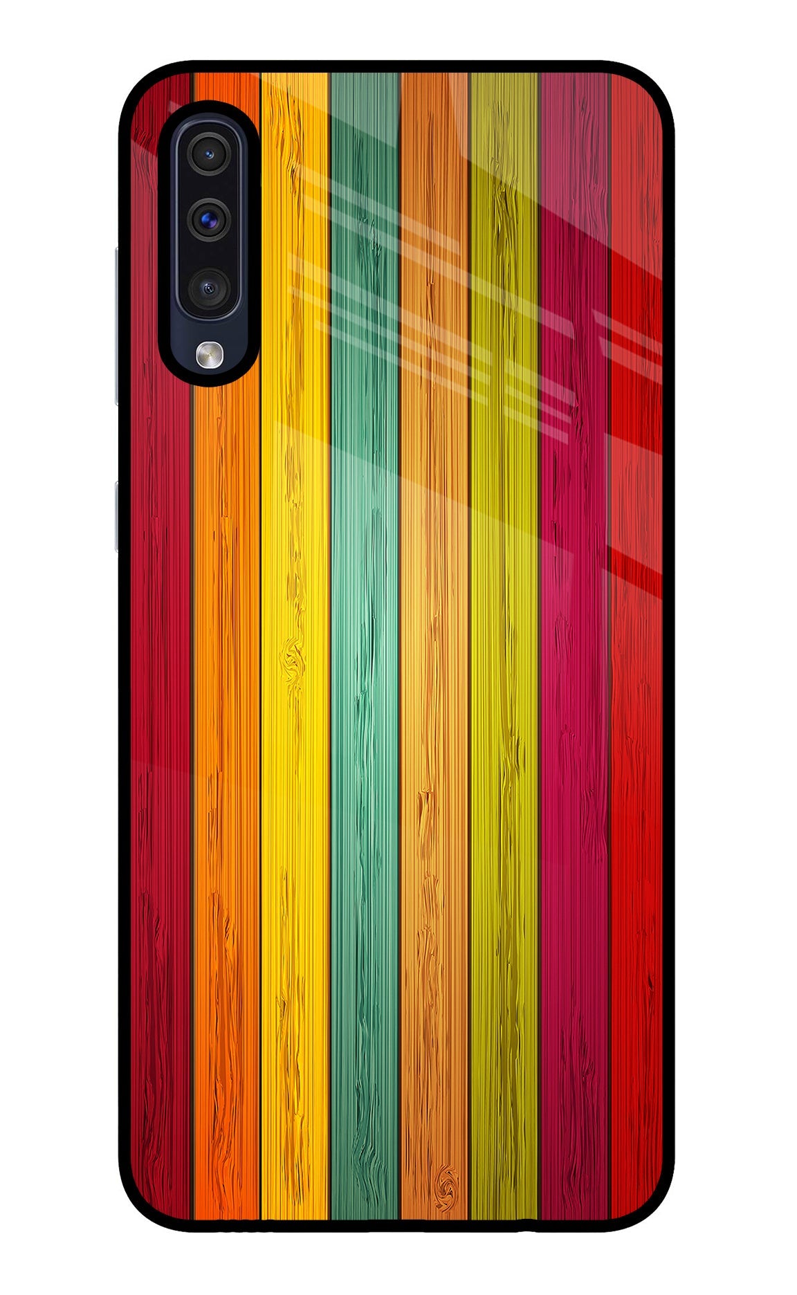 Multicolor Wooden Samsung A50/A50s/A30s Back Cover