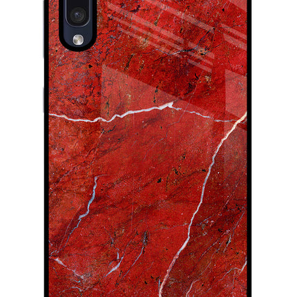 Red Marble Design Samsung A50/A50s/A30s Glass Case Back Cover by Casekaro