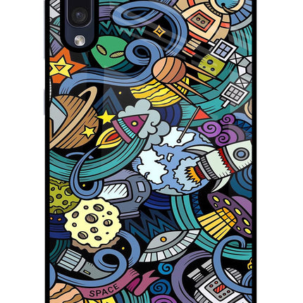 Space Abstract Samsung A50/A50s/A30s Glass Case Back Cover by Casekaro