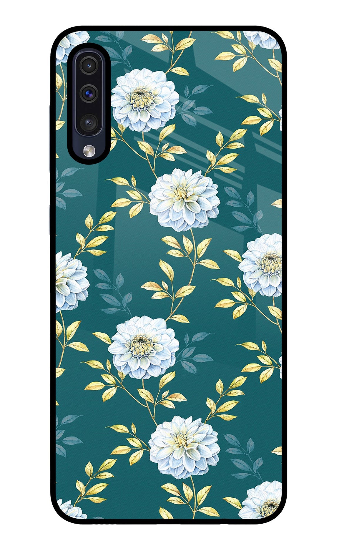 Flowers Samsung A50/A50s/A30s Glass Case