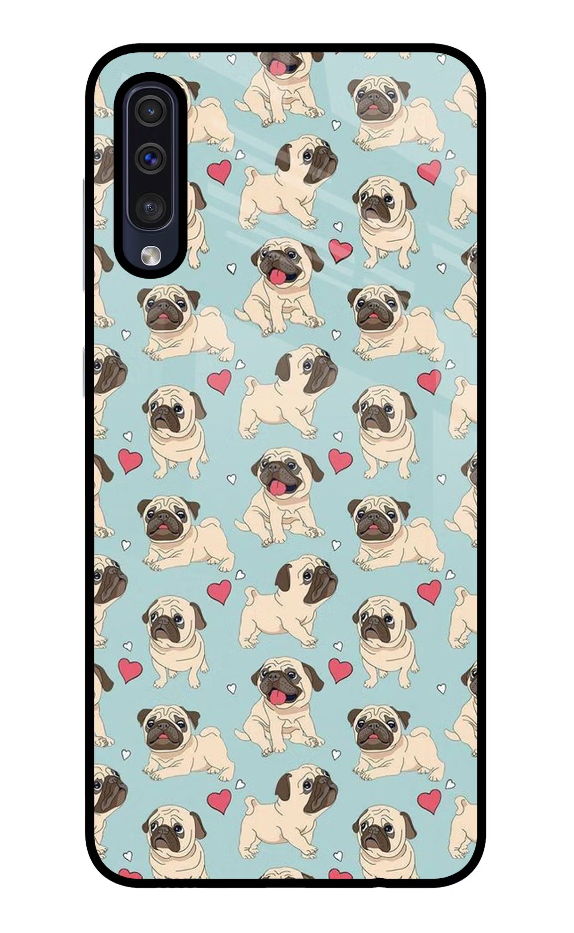 Pug Dog Samsung A50/A50s/A30s Glass Case Back Cover by Casekaro