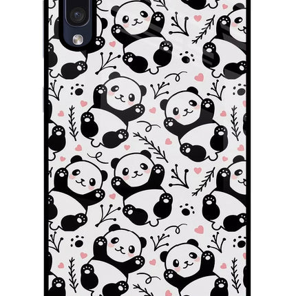 Cute Panda Samsung A50/A50s/A30s Glass Case Back Cover by Casekaro