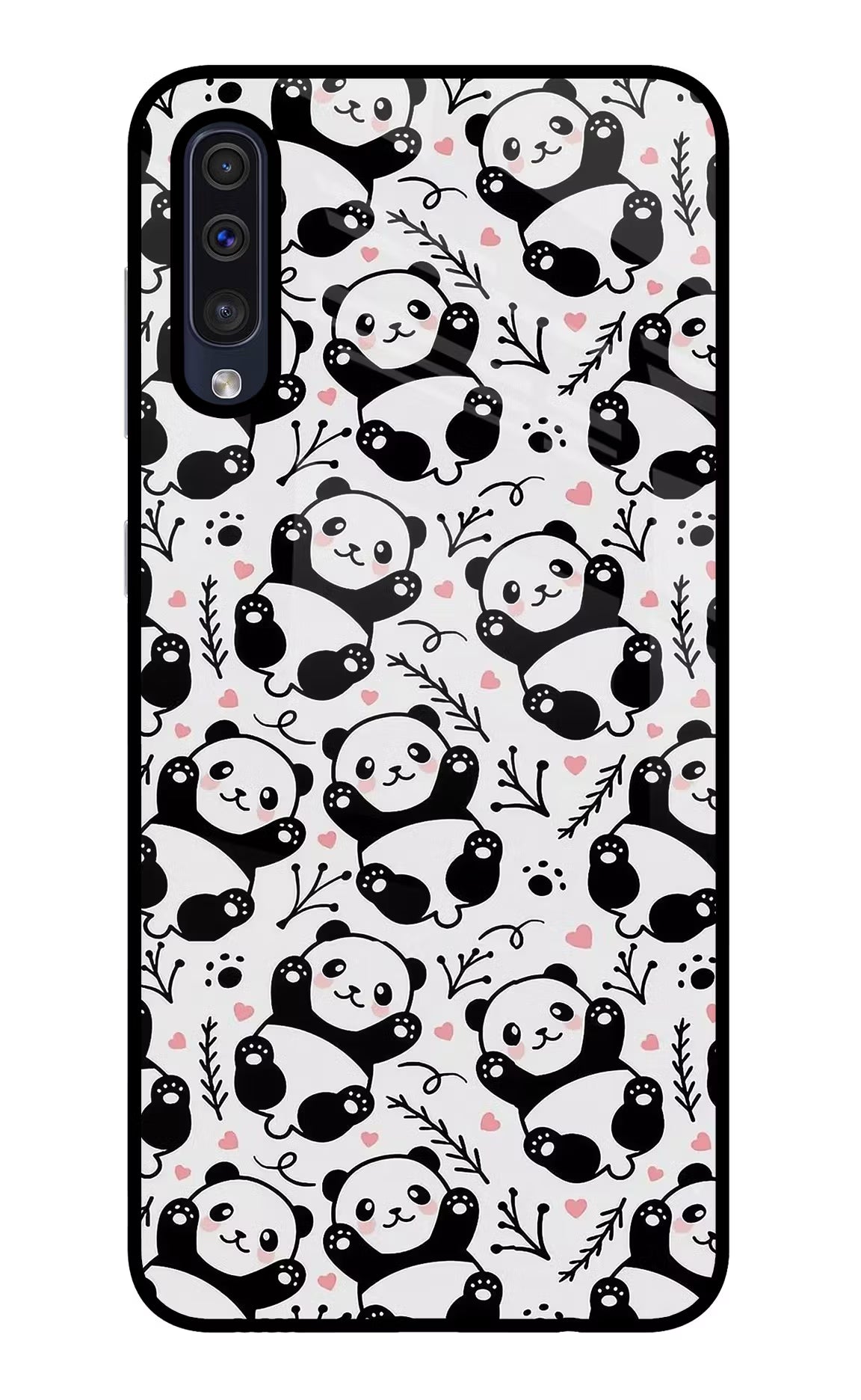 Cute Panda Samsung A50/A50s/A30s Glass Case Back Cover by Casekaro
