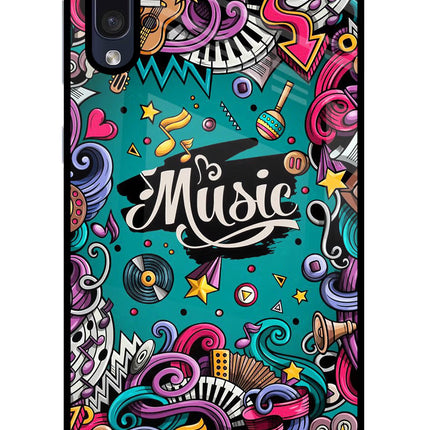Music Graffiti Samsung A50/A50s/A30s Glass Case Back Cover by Casekaro