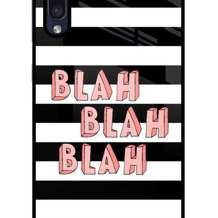 Blah Blah Blah Samsung A50/A50s/A30s Glass Case Back Cover by Casekaro