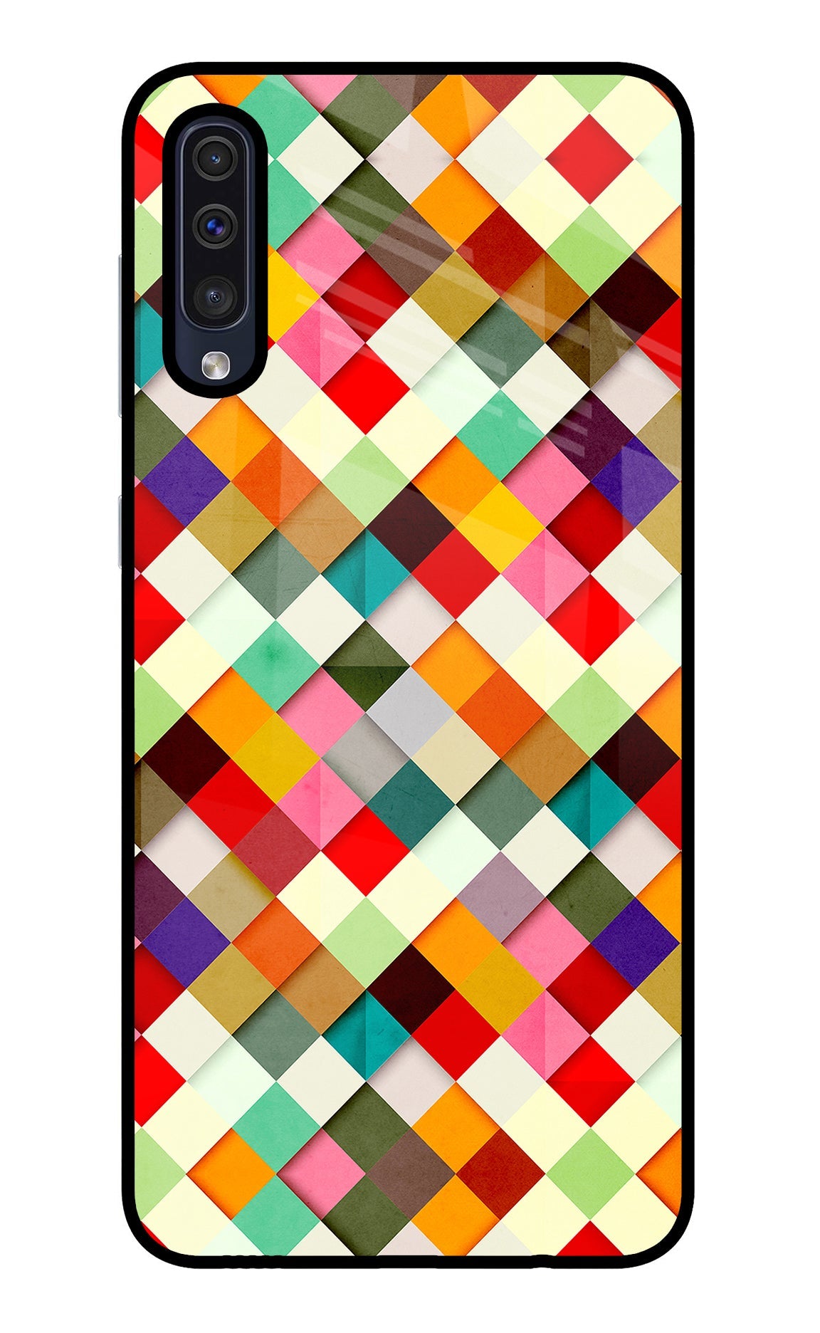 Geometric Abstract Colorful Samsung A50/A50s/A30s Glass Case