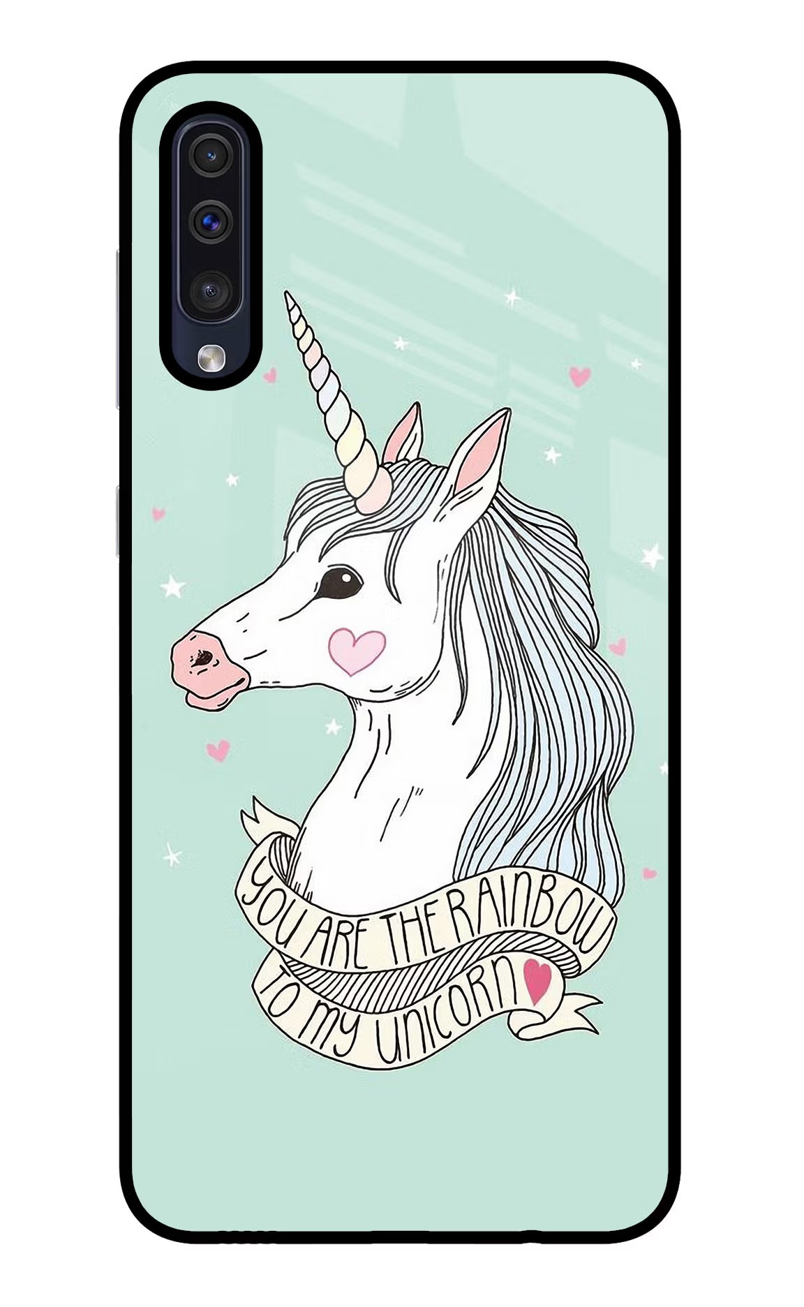 Unicorn Wallpaper Samsung A50/A50s/A30s Glass Case Back Cover by Casekaro