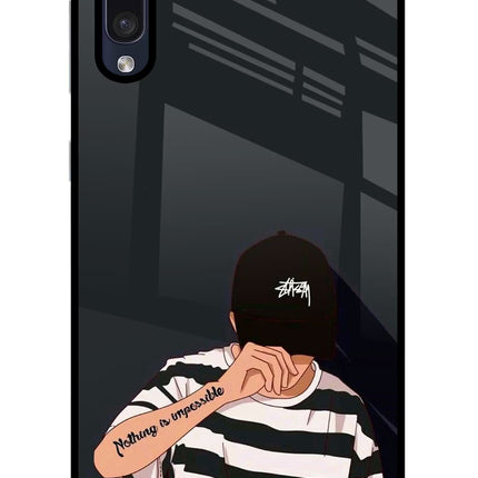 Aesthetic Boy Samsung A50/A50s/A30s Glass Case Back Cover by Casekaro
