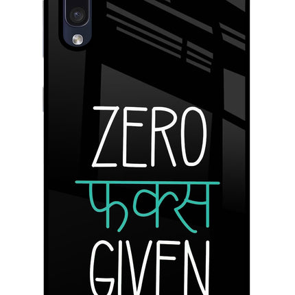 Zero Fucks Given Samsung A50/A50s/A30s Glass Case Back Cover by Casekaro