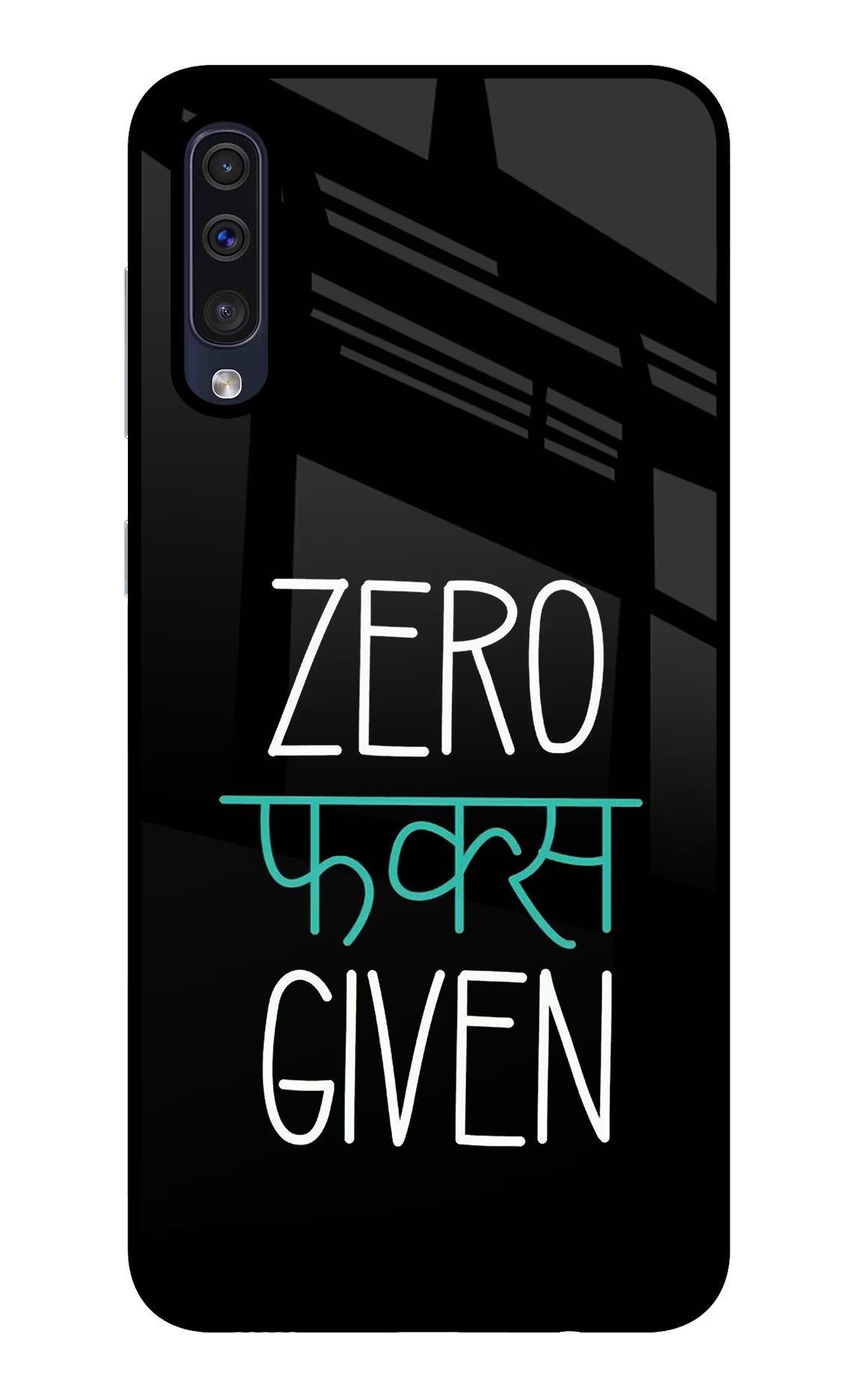 Zero Fucks Given Samsung A50/A50s/A30s Glass Case Back Cover by Casekaro