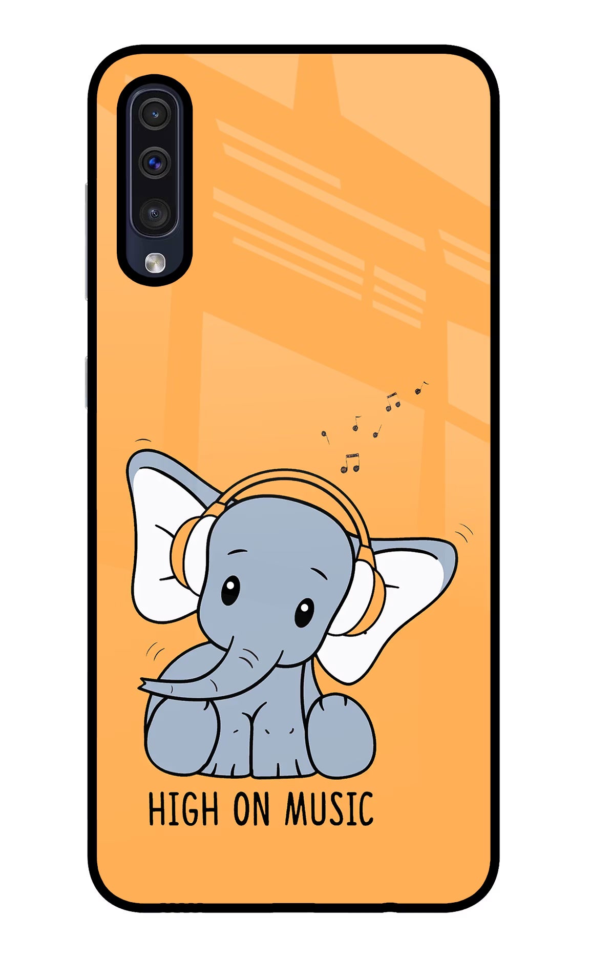 High On Music Samsung A50/A50s/A30s Glass Case Back Cover by Casekaro