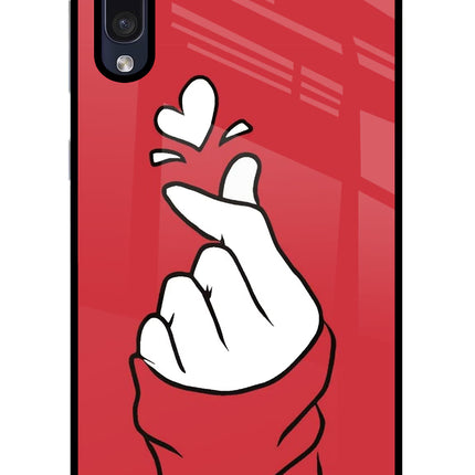 Korean Love Sign Samsung A50/A50s/A30s Glass Case Back Cover by Casekaro