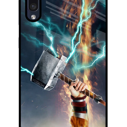Thor Hammer Mjolnir Samsung A50/A50s/A30s Glass Case Back Cover by Casekaro