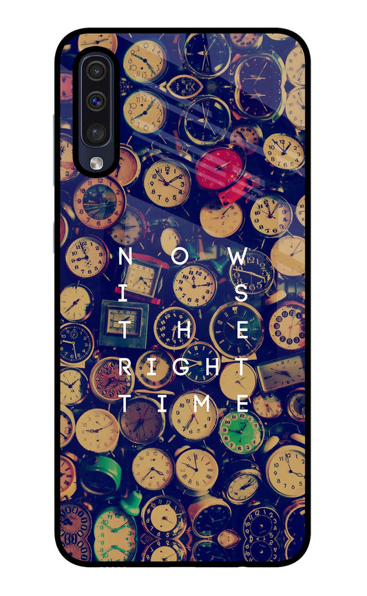 Now is the Right Time Quote Samsung A50/A50s/A30s Glass Case