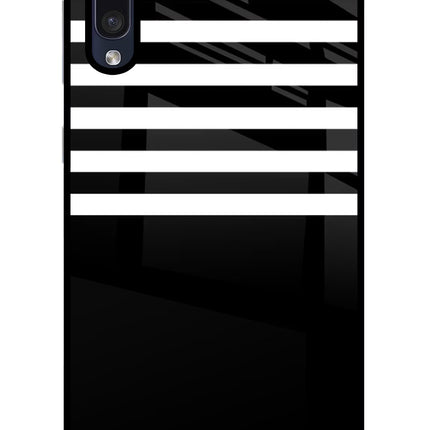 Black and White Print Samsung A50/A50s/A30s Glass Case Back Cover by Casekaro