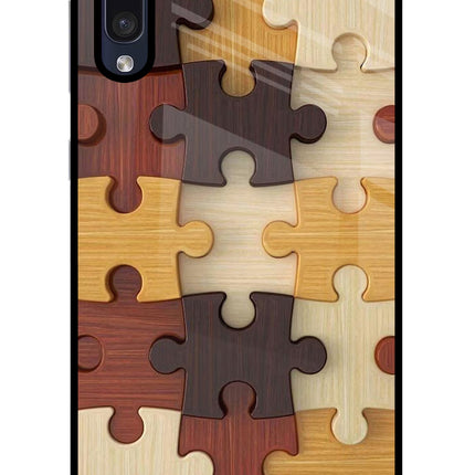 Wooden Puzzle Samsung A50/A50s/A30s Glass Case Back Cover by Casekaro